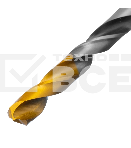 Сверло спиральное по металлу 7,0 x 109мм, Р6М5, Golden Tip, многогранная заточка Denzel