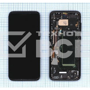 Дисплей для Samsung Galaxy S8 SM-G950F в сборе с тачскрином и рамкой OLED черный