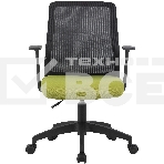 Кресло компьютерное Cactus CS-MC222-BKGN черный, сиденье салатовый, сетка/ткань, низк.спин. крестов. пластик, пластик черный, фото7