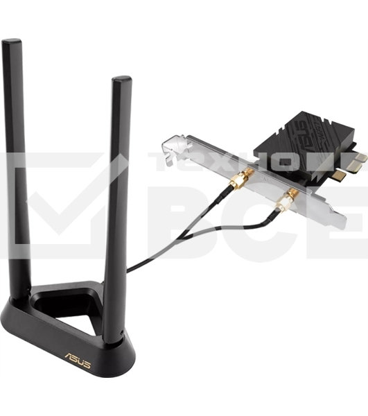 Сетевой адаптер Wi-Fi + Bluetooth Asus PCE-BE92BT BE9400 PCI Express (ант.внеш.несъем.) 2ант.