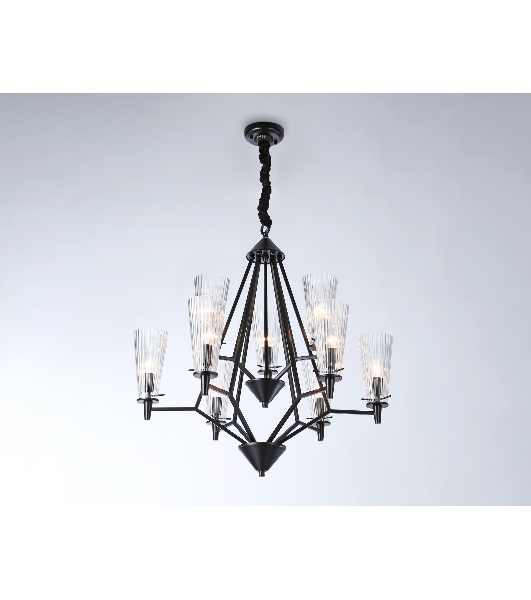 Светильник Ambrella light TR3238/6+3 BK черный E14/9 max 40W D730*720