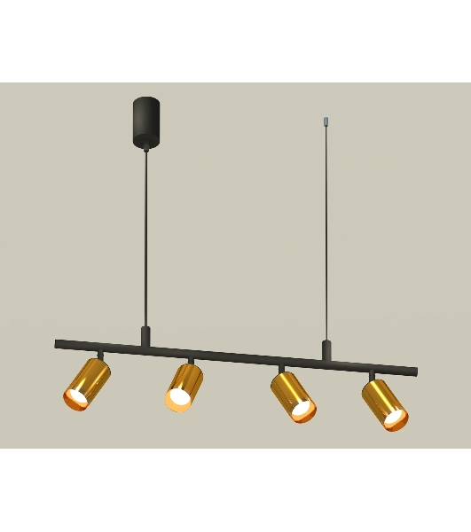 Светильник Ambrella light XB9002330/4 SBK/PYG черный песок/золото желтое полированное MR16 GU5.3 (С9002, С6327, N6134)