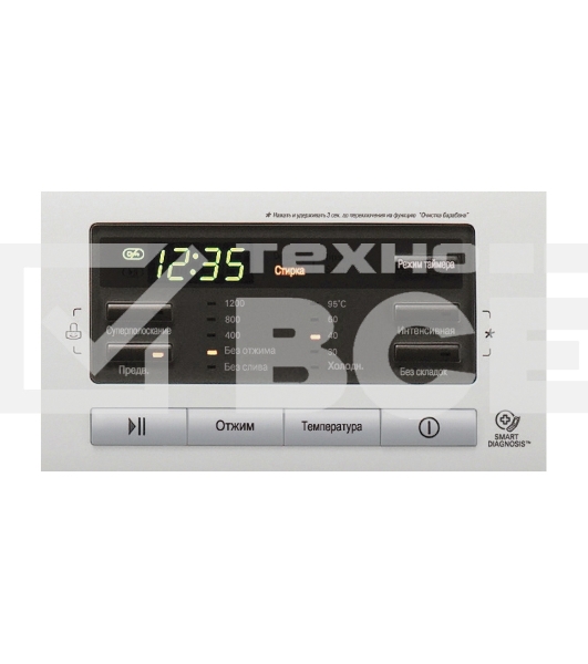 Стиральная машина LG F1296TD4 серебристый, загрузка фронтальная 8 кг, 1200 об/мин, класс: А