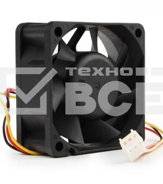 Вентилятор для корпуса Gembird D6025SM-3 черный, 60 мм, 4000 об/мин, 25 дБ, 3 pin