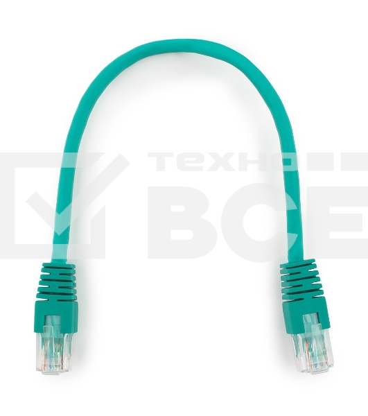 Патч-корд UTP Cablexpert  кат.6, 0.25м, литой, многожильный (зелёный)