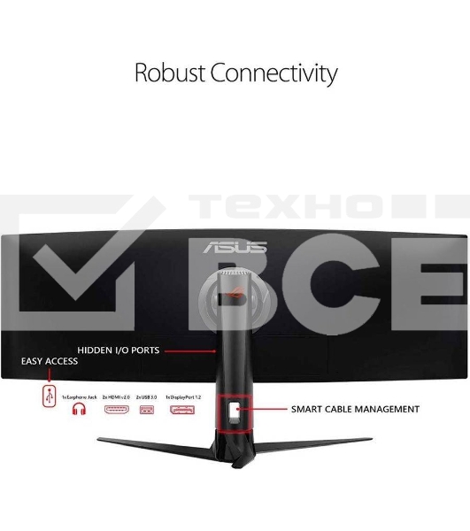 Монитор 49' ASUS ROG Strix XG49VQ VA 3840x1080, 144 Гц, 4 мс, 32:9, 450 кд/м2, 2xHDMI, 1хDP, изогнутый, черный