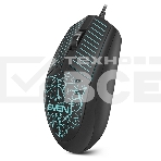 Мышь проводная SVEN RX-70 черный, 1200 dpi, USB, кнопки - 3, фото7