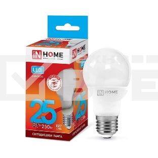 Лампа светодиодная IN HOME LED-A65-VC 25Вт 230В E27 4000К 2250лм 4690612024080