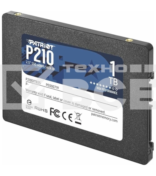Накопитель SSD Patriot P210, 1TB, SATA III, 2.5