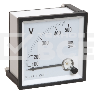 Вольтметр Э47 96х96мм 500В кл. точн. 1.5 ИЭК IPV20-6-0500-E