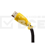 Кабель Greenconnect5.0m HDMI версия 1.4,черный, желтые коннекторы, OD7.3mm, 30/30 AWG, позолоченные контакты, Ethernet 10.2 Гбит/с, 3D, 4K, экран, фото5