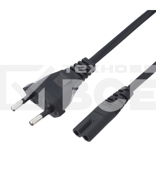 Кабель питания GoPower евровилка-C7 (2-pin) 1.8м ПВХ 0.75мм черный (1/300)