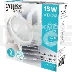 Светильник светодиодный ЖКХ Qplus D175х76 15Вт 4000К 1200лм 160-260В IP54 круг бел. декорат. рамка микровол. сенсором Gauss 142411215-S, фото2