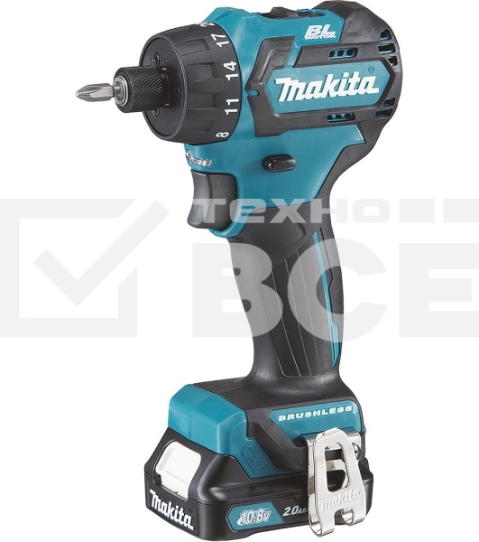Дрель-шуруповерт MAKITA DF032DWME 187264б\щ 10.8в 2х4ачli-ion(слайд) 6-ти гр1\4'' 0-450\0-1500\м
