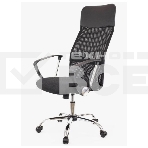 Кресло офисное Everprof Ultra T черный (Акриловая сетка, ткань, хром, ролики, ТопГан), фото6