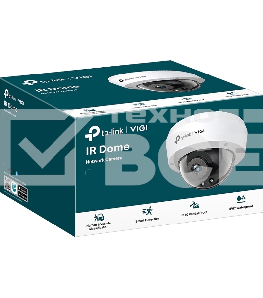 Купольная камера 4 Мп с ИК подсветкой/ 4MP Dome Network Camera
