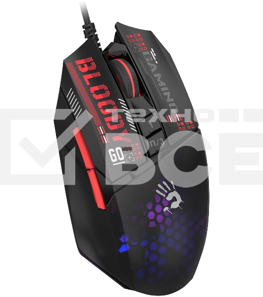 Мышь проводная A4Tech Bloody W60 Max Mini черный, 12000 dpi, USB, кнопки - 9