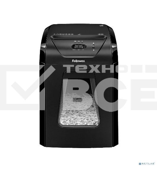 Шредер Fellowes PowerShred 12C FS-71201 {DIN P-4, 4х40мм, 12лст., 18лтр.,Safety Lock}