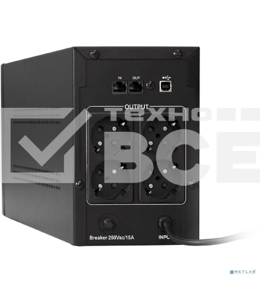 Источник бесперебойного питания ExeGate EP285519RUS SpecialPro Smart LLB-2000.LCD.AVR.EURO.RJ.USB <2000VA/1200W, LCD, AVR, 4 евророзетки, RJ45/11, USB, Black>