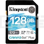 Карта памяти Kingston 128GB SDXC Canvas Go Plus 170R C10 UHS-I U3 V30 EAN: 740617301458, фото2