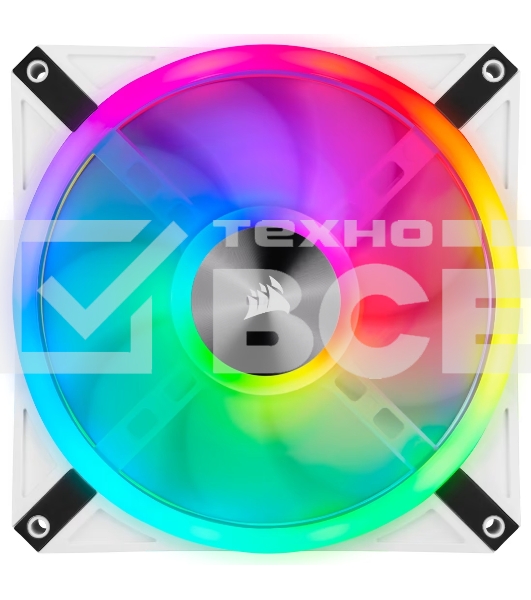 Комплект вентиляторов Corsair iCUE QL140 RGb CO-9050106-WW 140мм PWM белый Fan — Dual Fan Kit with Lighting Node CORE