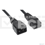 Шнур ввода/вывода Cabeus, IEC 60320 С19, вилка IEC 60320 С20, 1.8 м, 16А, из кабеля 3х1,5 мм², черный, фото4