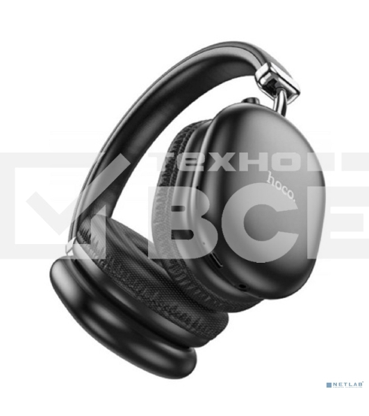 Беспроводные/проводные наушники HOCO W35 Max черный, полноразмерные, Bluetooth + проводной, до 90 ч.