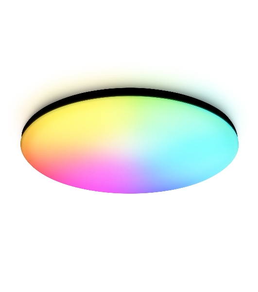 Умный светодиодный светильник FZ2005 BK черный IP54 25W 3000K-6500K+RGB Wi-Fi Алиса/Tuya/Smart Home/Alexa D370*55 (ПДУ ИК)