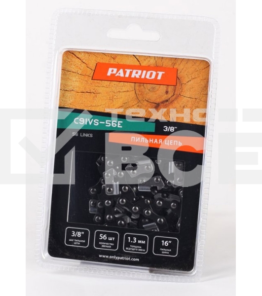 Цепь для цепных пил Patriot 91VS-56E 3/8