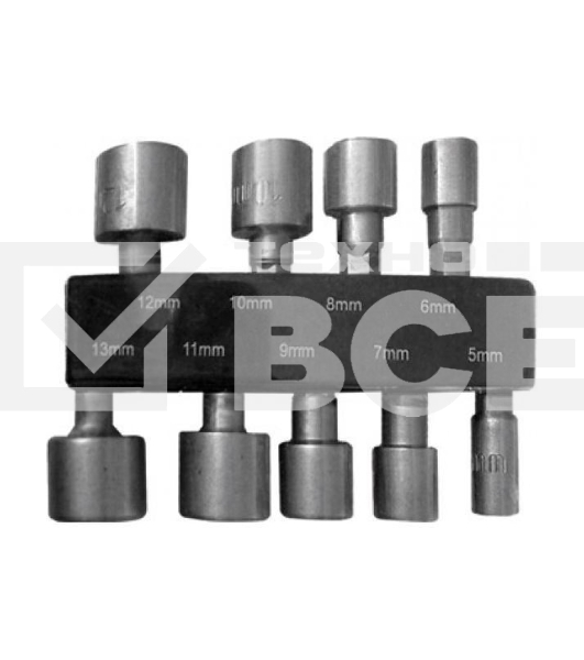 Набор головок FIT 57915набор усиленных головок crv 9 шт ( 5 - 13 мм)