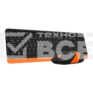 Клавиатура + мышь A4Tech Fstyler FG1010 клав:черный/оранжевый мышь:черный/оранжевый USB беспроводная Multimedia