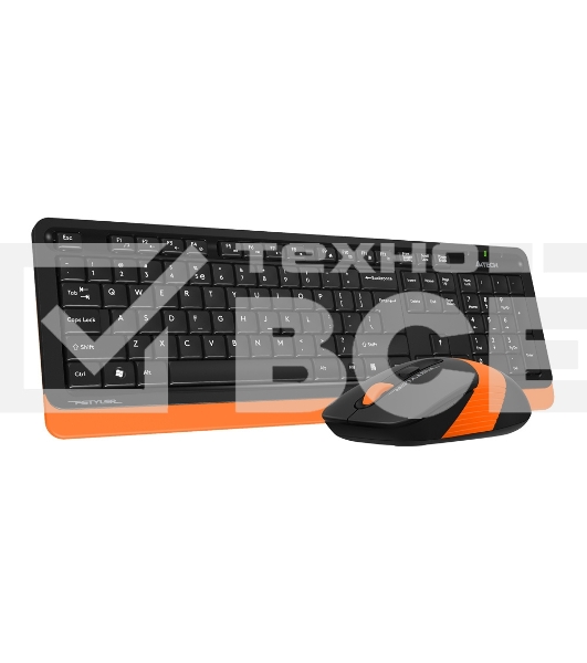 Клавиатура + мышь A4Tech Fstyler FG1010 клав:черный/оранжевый мышь:черный/оранжевый USB беспроводная Multimedia