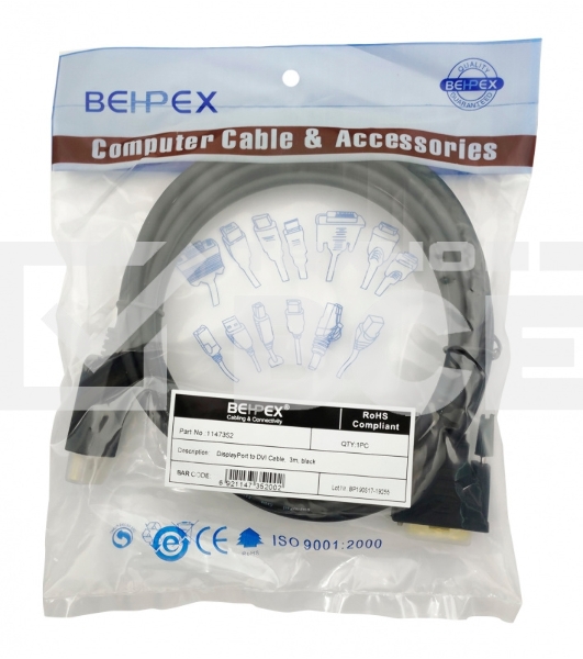Кабель DisplayPort (m) DVI (m) 3м