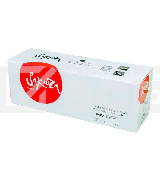Картридж лазерный Sakura CF400A для HP Color LaserJet Pro M252n/M252dn/MFP277dw/277n , черный, 1500 к.