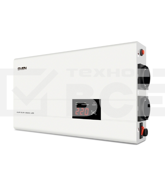 Сетевые фильтры SVEN Стабилизатор напряжения AVR SLIM-2000 LCD