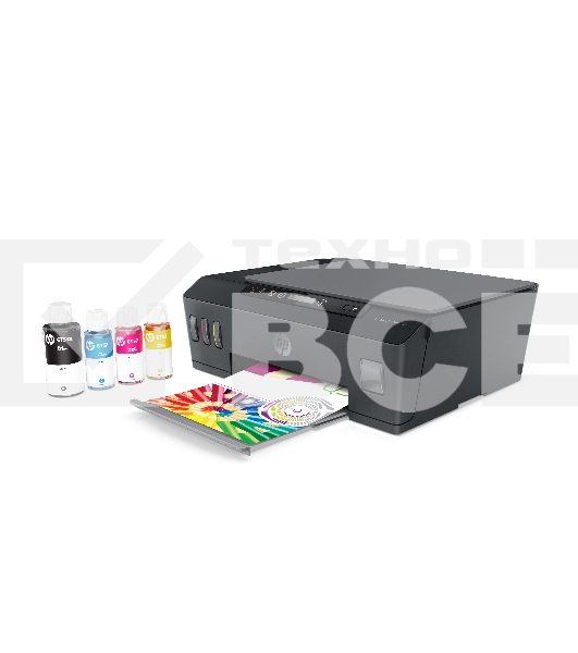 МФУ струйный HP Smart Tank 500 (4SR29A), A4, цветной, печ. до 22 стр/мин. (ч/б) до 16 стр/мин. (цвет), скан. до 8 стр/мин. (ч/б) 4 стр/мин. (цвет), 1200x1200dpi, USB