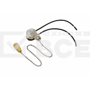 Выключатель Rexant для настенного светильника c проводом и деревянным наконечником 