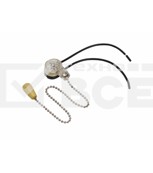 Выключатель Rexant для настенного светильника c проводом и деревянным наконечником 