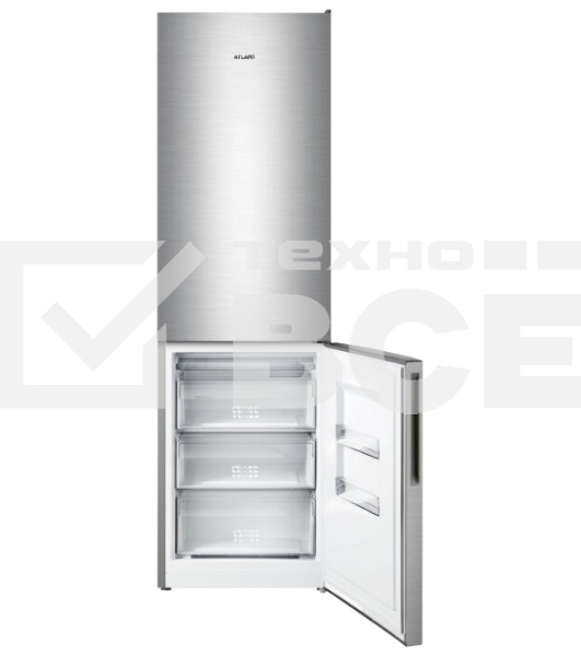 Холодильник Atlant ХМ-4624-141 нержавеющая сталь двухкамерный 228/119л морозилка снизу