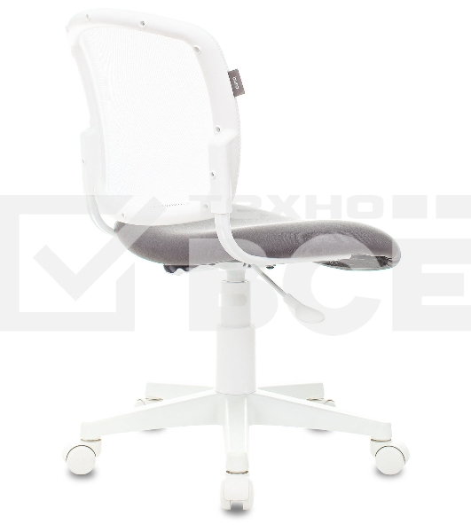 Кресло детское Бюрократ CH-W296NX белый TW-15 Neo Grey сиденье серый, сетка/ткань, крестов. пластик, пластик белый