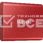 Твердотельный накопитель Samsung SSD 2TB T7, USB Type-C, R/W 1000/1050MB/s, красный, фото24
