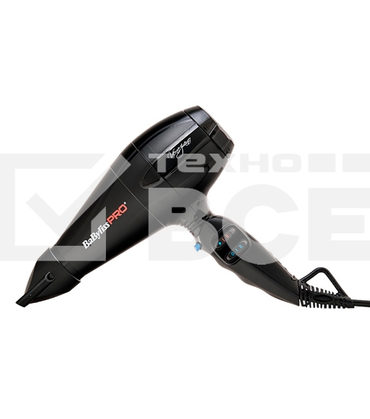 Фен BaByliss Pro Veneziano, 2000 Вт, 2 насадки, черный