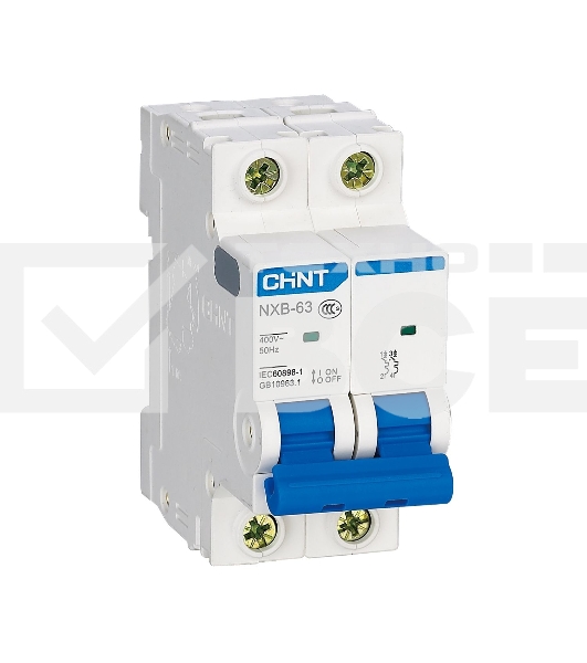 Выключатель автоматический модульный 2п C 50А 4.5кА NXB-63S (R) CHINT 296793