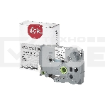 Кассета с лентой S'OK by Sakura Printing TZESE4 для Brother, черный на белом, 18мм/8м, наклейка, фото 1