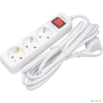 Удлинитель электрический ЭРА U-3es-3m-3x1,5 с заземлением с выключателем 3 розетки 3м ПВС 3x1,5мм2 16А, фото3