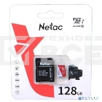 Карта памяти Netac P500 ECO 128GB MicroSDXC U1/C10 up to 80MB/s, retail pack with SD Adapter, фото5