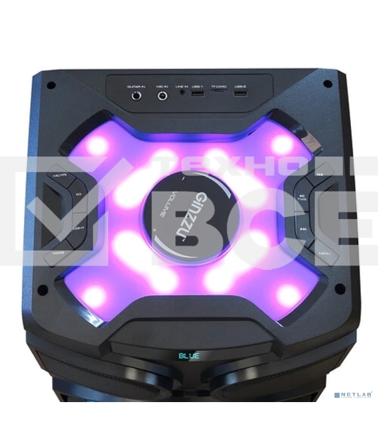 Акустическая система Ginzzu GM-203, Midi, RGb/BT/USB/SD/FM/ДУ