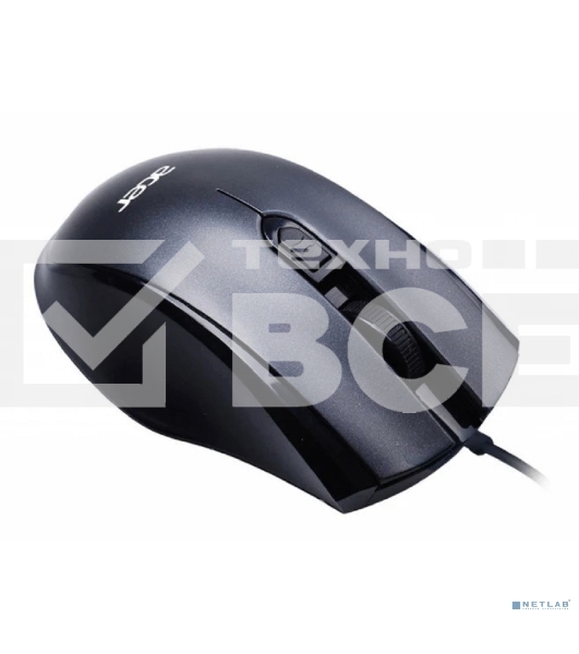 Мышь проводная Acer OMW020 черный, 1600 dpi, USB, кнопки - 4
