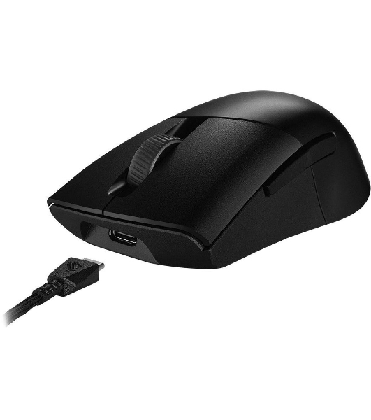 Мышь беспроводная/проводная ASUS ROG Keris Wireless AimPoint черный, 36000 dpi, радиоканал, Bluetooth, USB, кнопки - 5