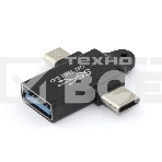 Переходник OTG 2 в 1 Micro USB и Type-C, фото 1